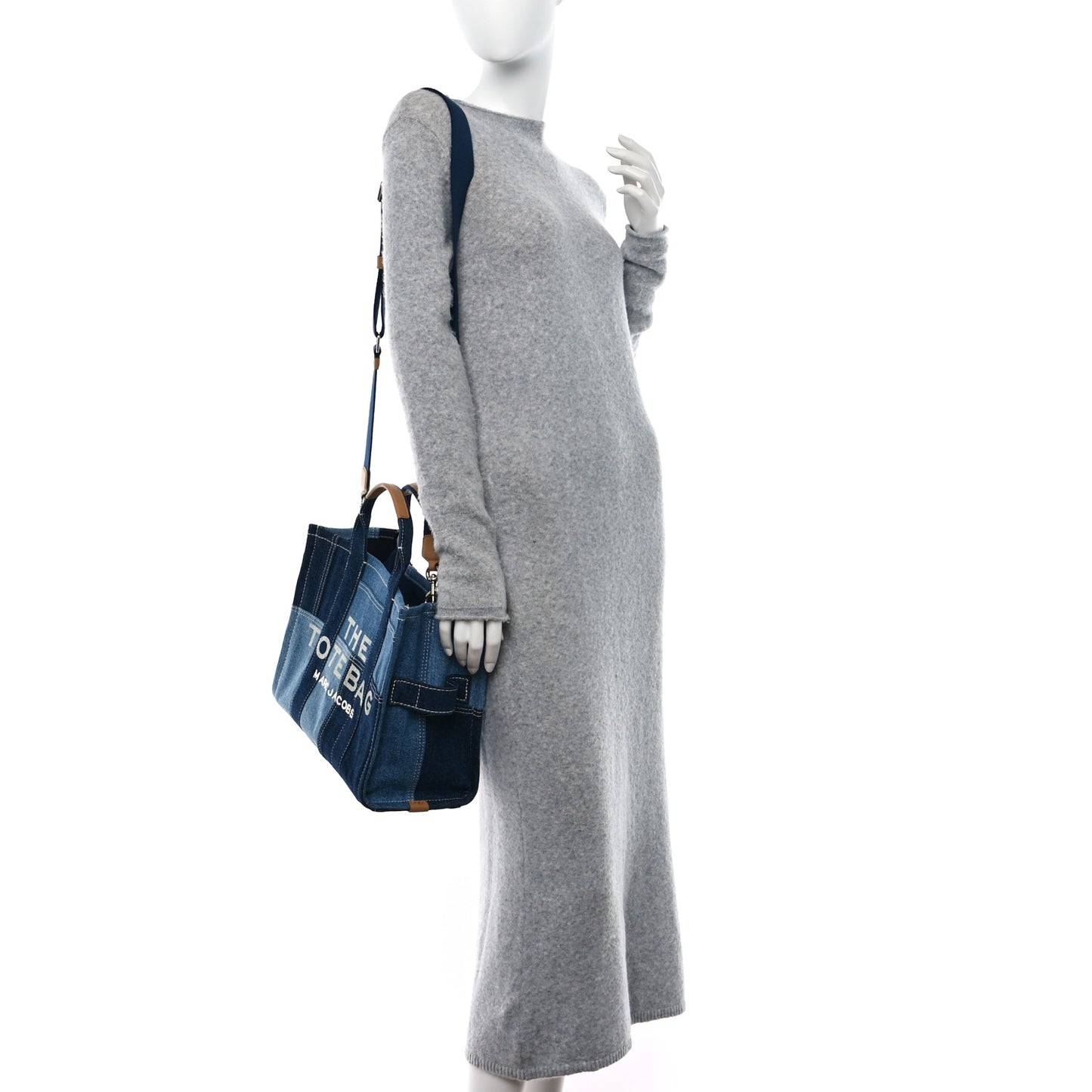 MARC JACOBS Denim Canvas Medium The Tote Bag Blue