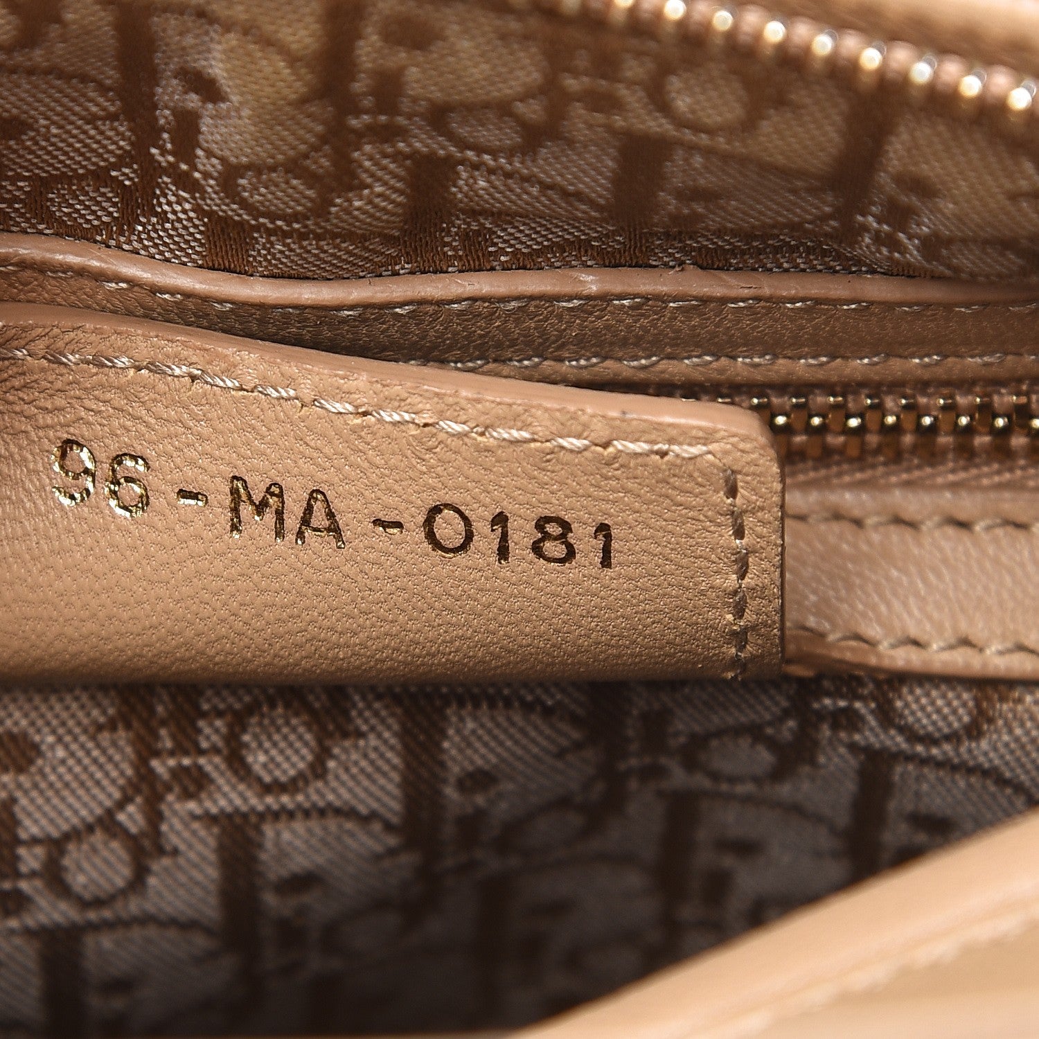Christian Dior Lambskin Cannage Medium Lady Dior Beige 7 of 12