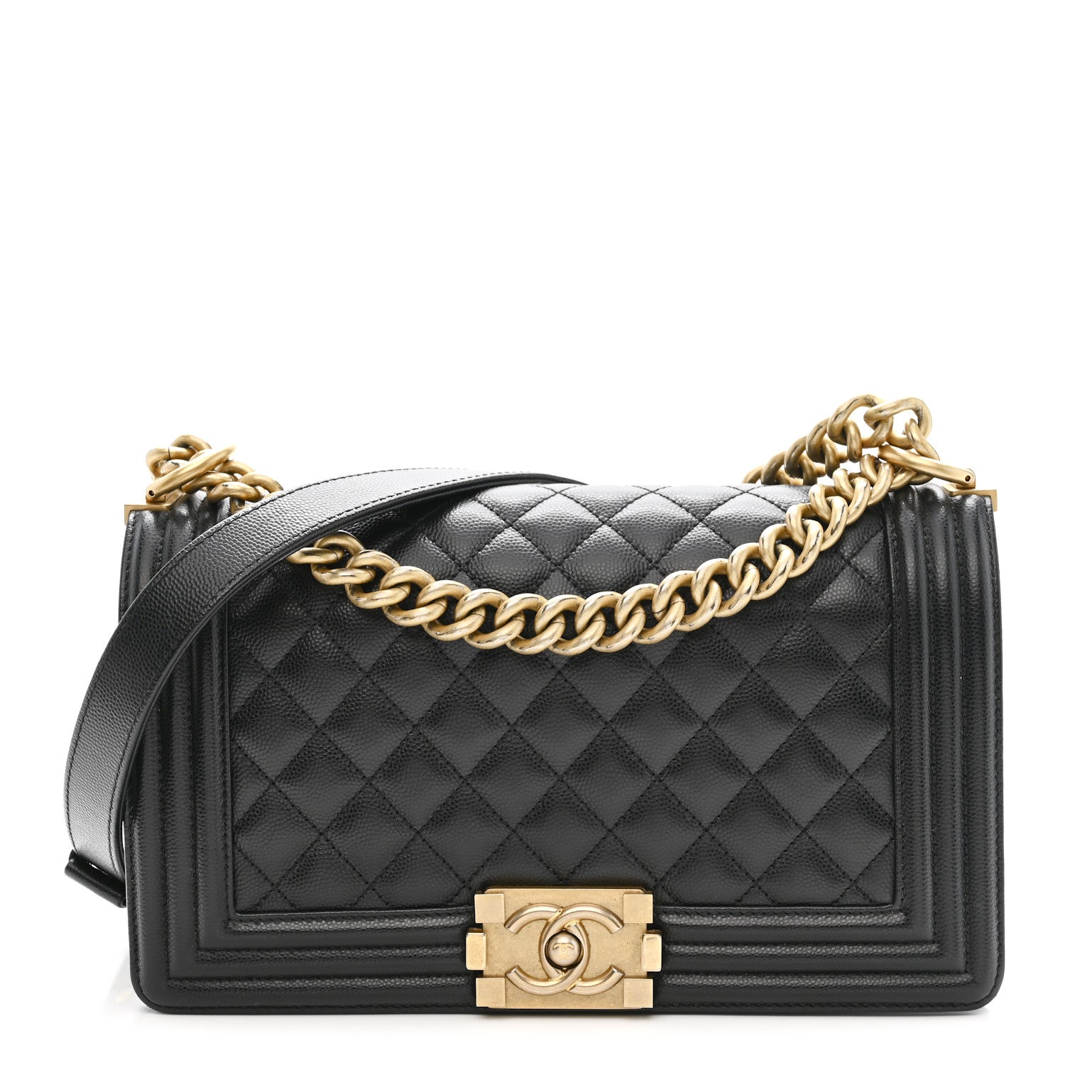 Chanel Caviar Quilted Medium Boy Flap Black 1 of 10