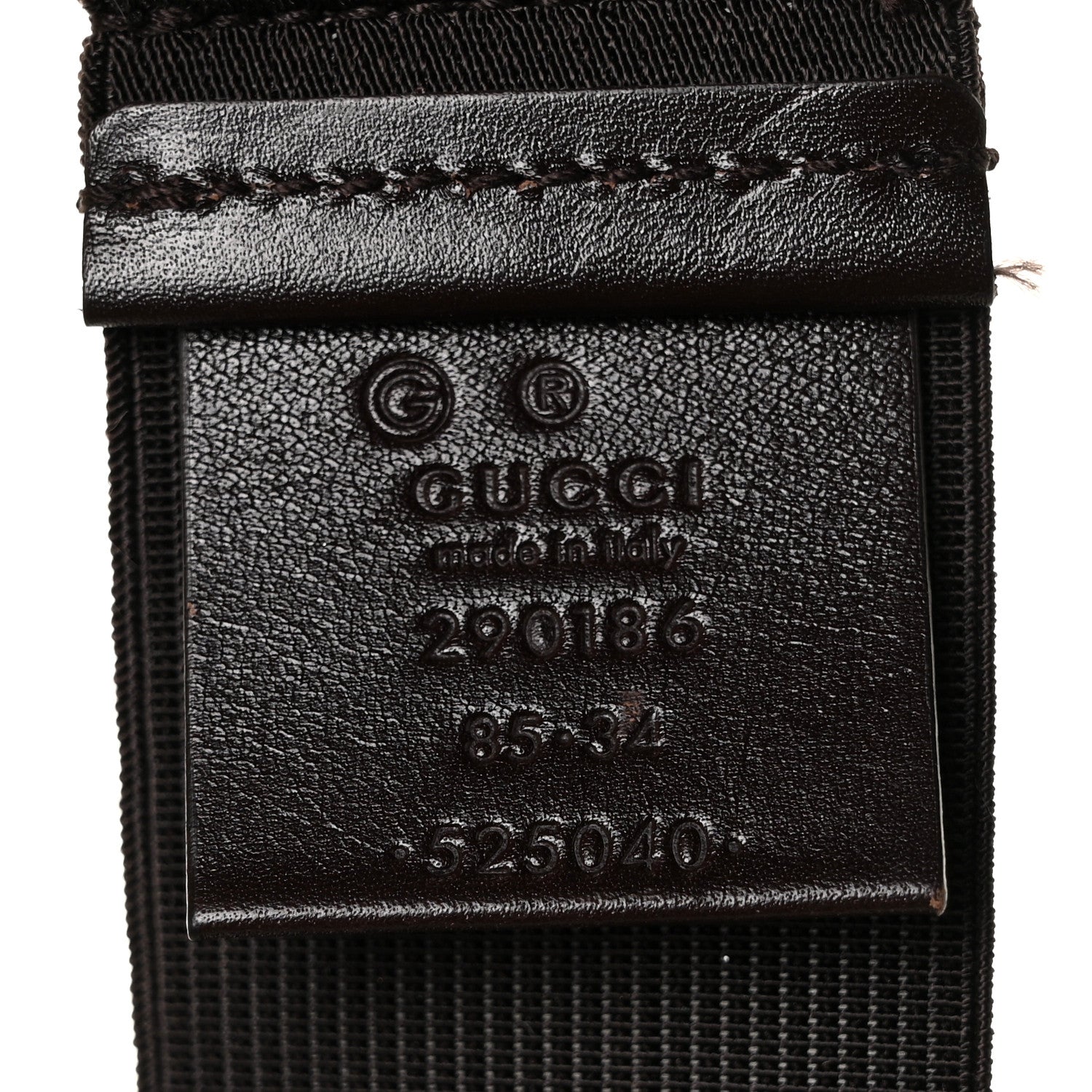 Gucci Nylon Interlocking G Belt 85 34 Brown 3 of 3