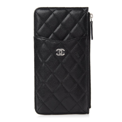 Chanel Caviar Quilted Classic Flat Wallet Pouch Black 1 of 8