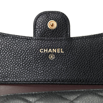 Chanel Caviar Quilted Compact Flap Wallet Black 6 of 8