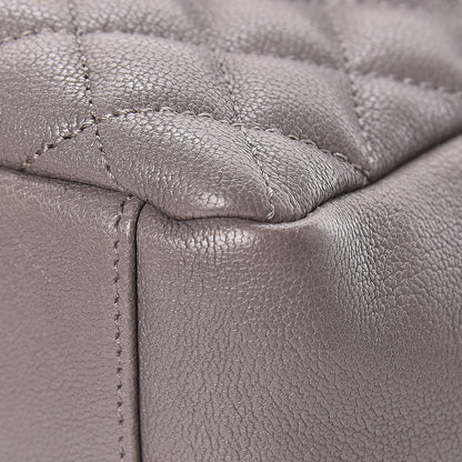 Saint Laurent Sheepskin Tri-Quilt Monogram Medium College Bag Gray 11 of 14