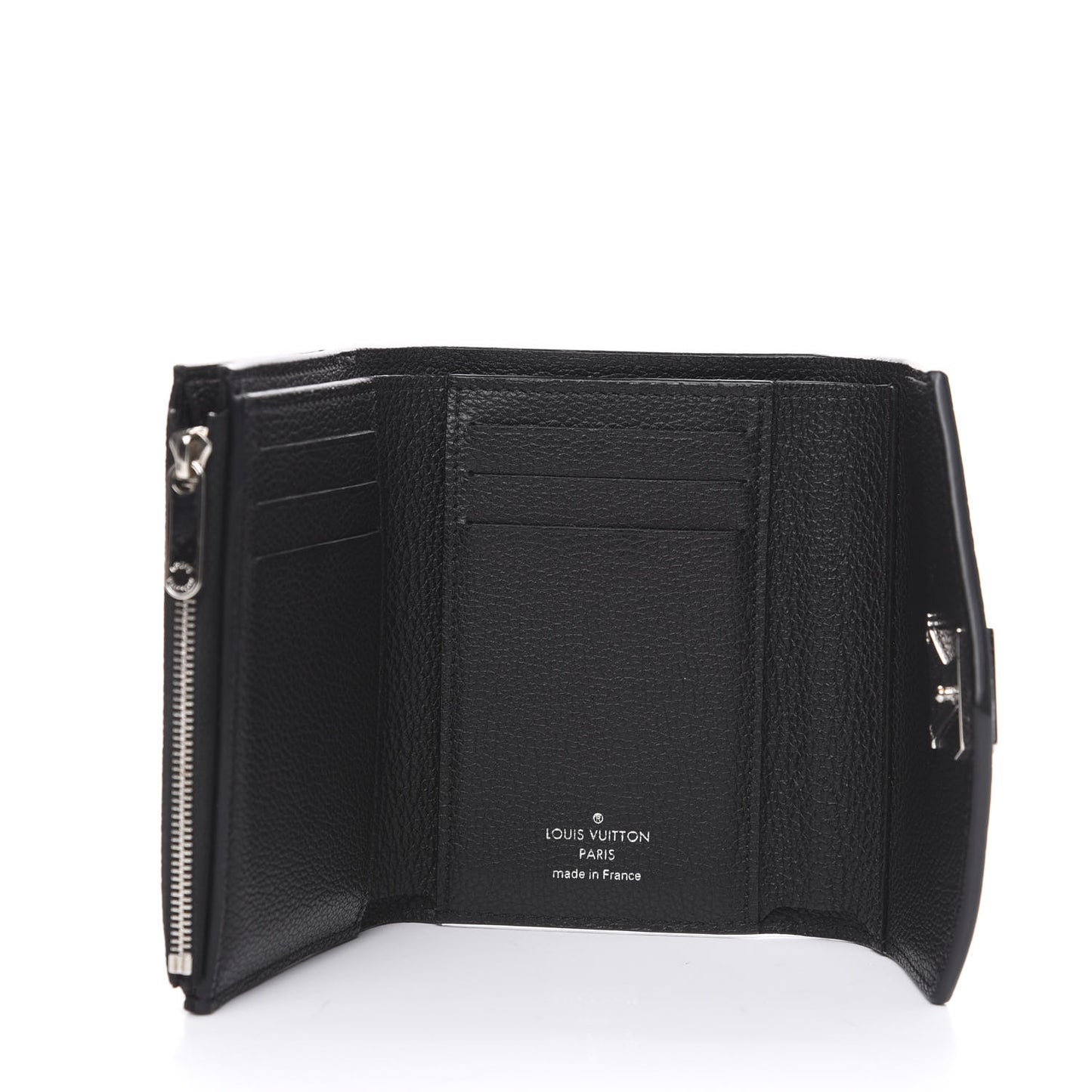 Soft Calfskin My LockMe Compact Wallet Black