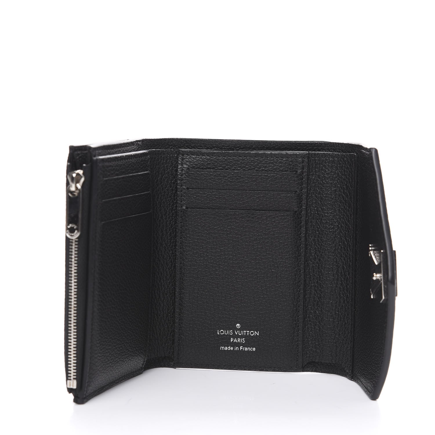 Louis Vuitton Soft Calfskin My LockMe Compact Wallet Black 4 of 8