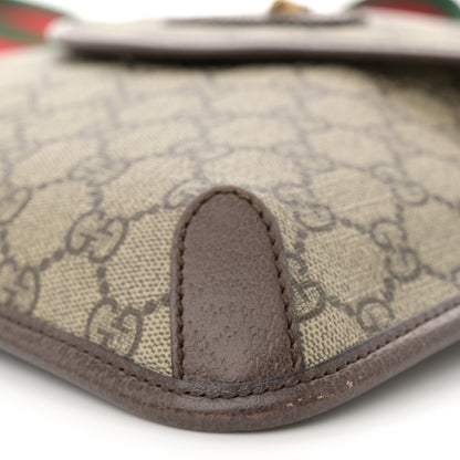 Gucci GG Supreme Monogram Web Medium Neo Vintage Flap Messenger Bag Beige New Acero 10 of 15