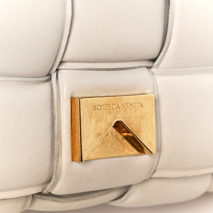 Bottega Veneta Lambskin Maxi Intreccio Padded Chain Cassette Crossbody Bag Chalk 9 of 14