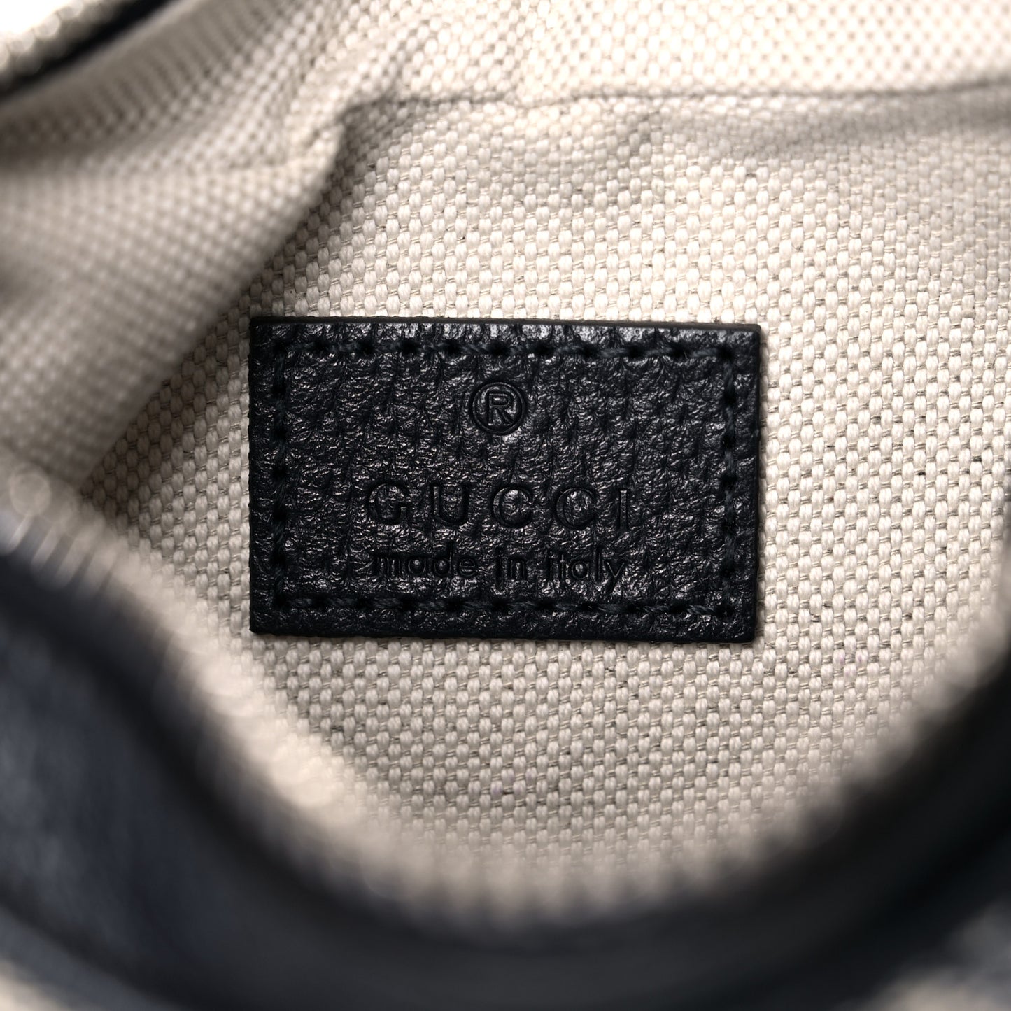 GG Supreme Monogram Textured Calfskin Web Small Attache Shoulder Bag Beige Blue