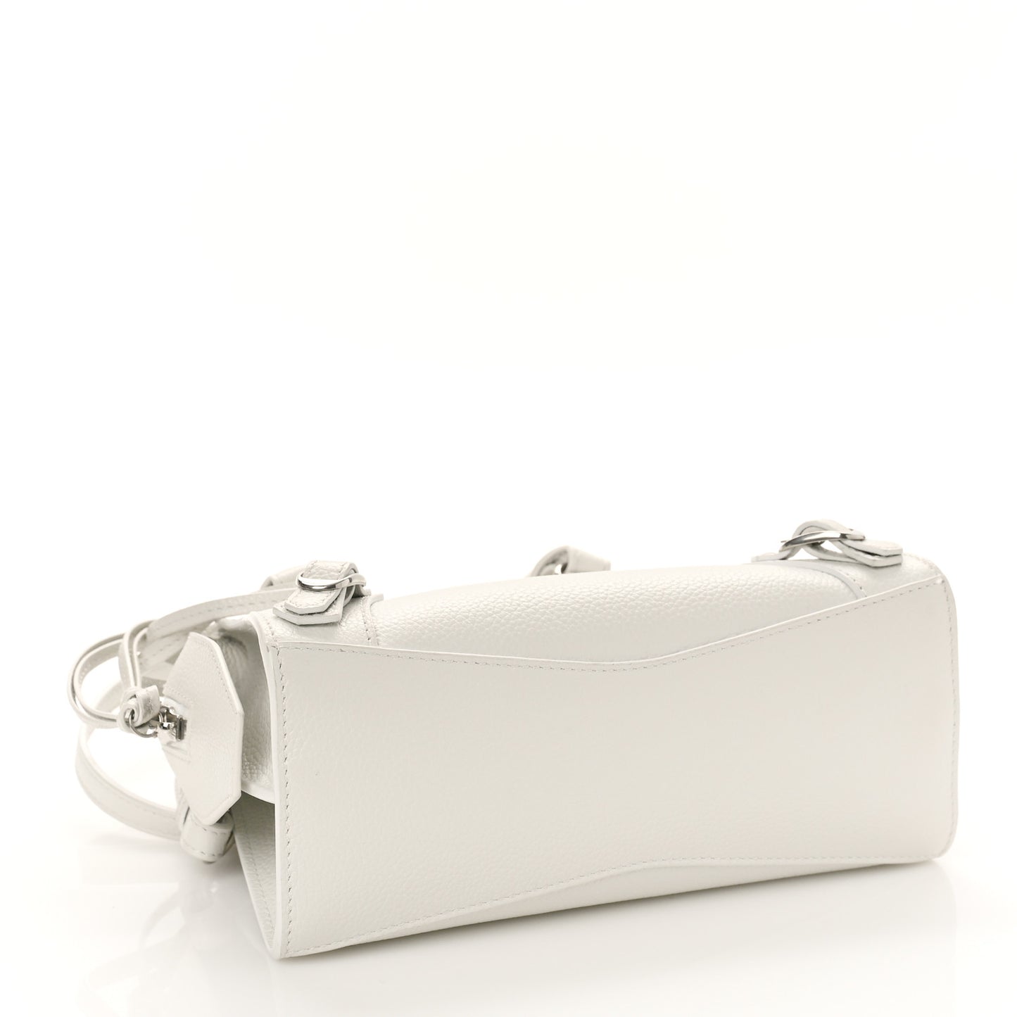 Grained Calfskin Neo Classic Silver Hardware Mini City White