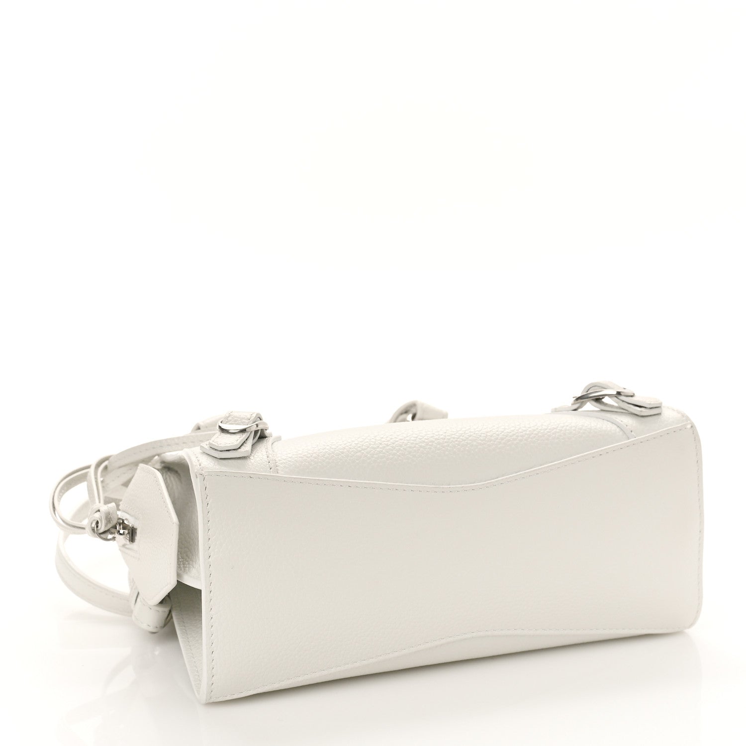 Balenciaga Grained Calfskin Neo Classic Silver Hardware Mini City White 4 of 8