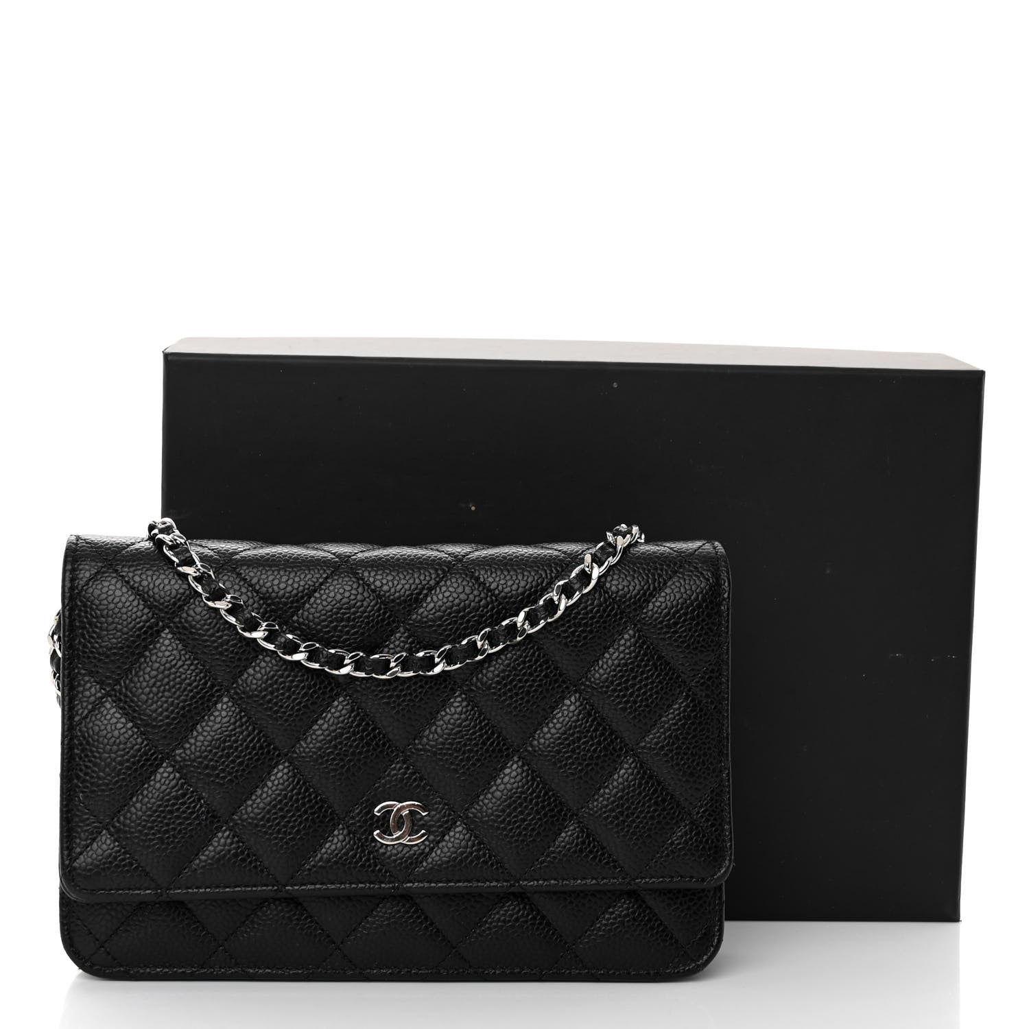 Chanel Caviar Quilted Wallet on Chain WOC Black 12 of 12