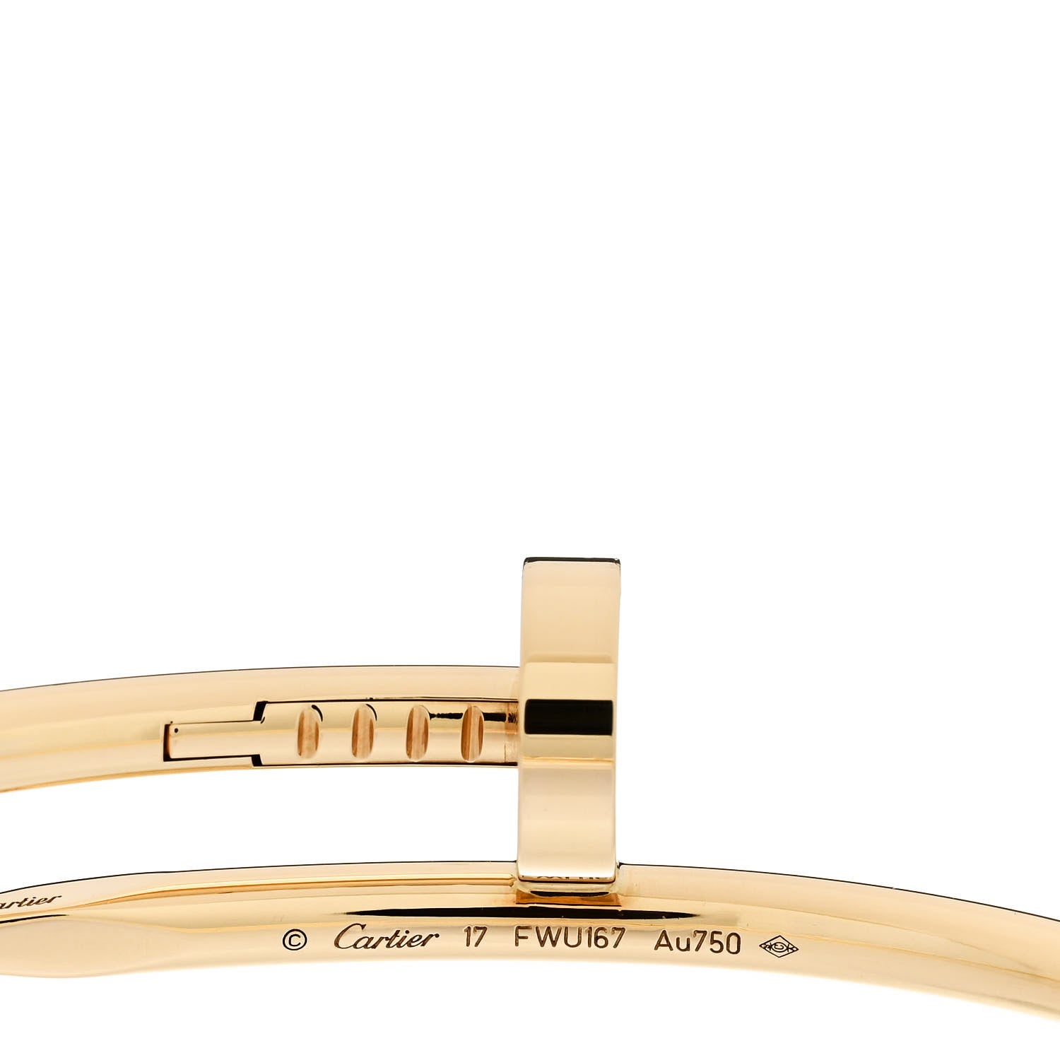Cartier 18K Yellow Gold Juste Un Clou Bracelet 17 3 of 4