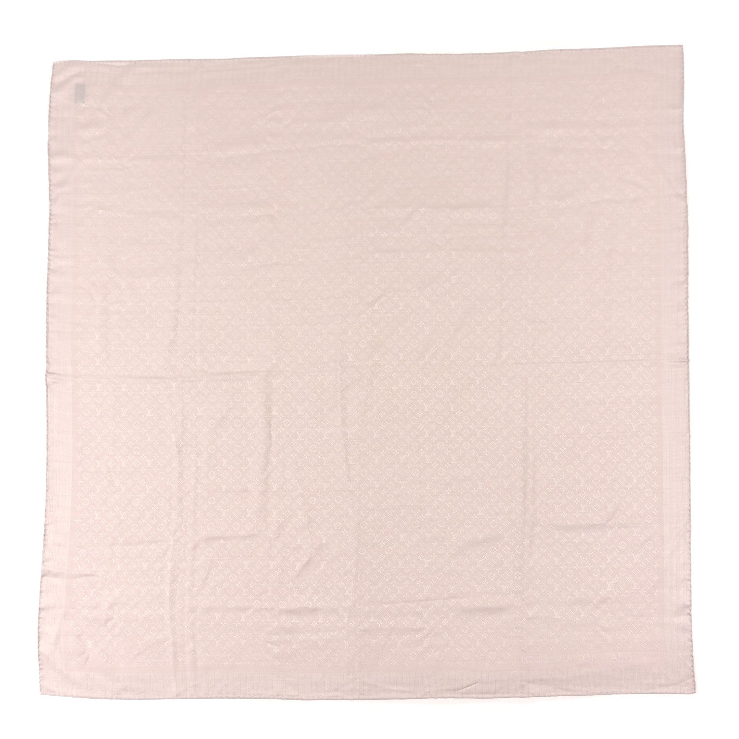 Louis Vuitton Wool Silk Monogram Evermore Shawl Creme 1 of 3
