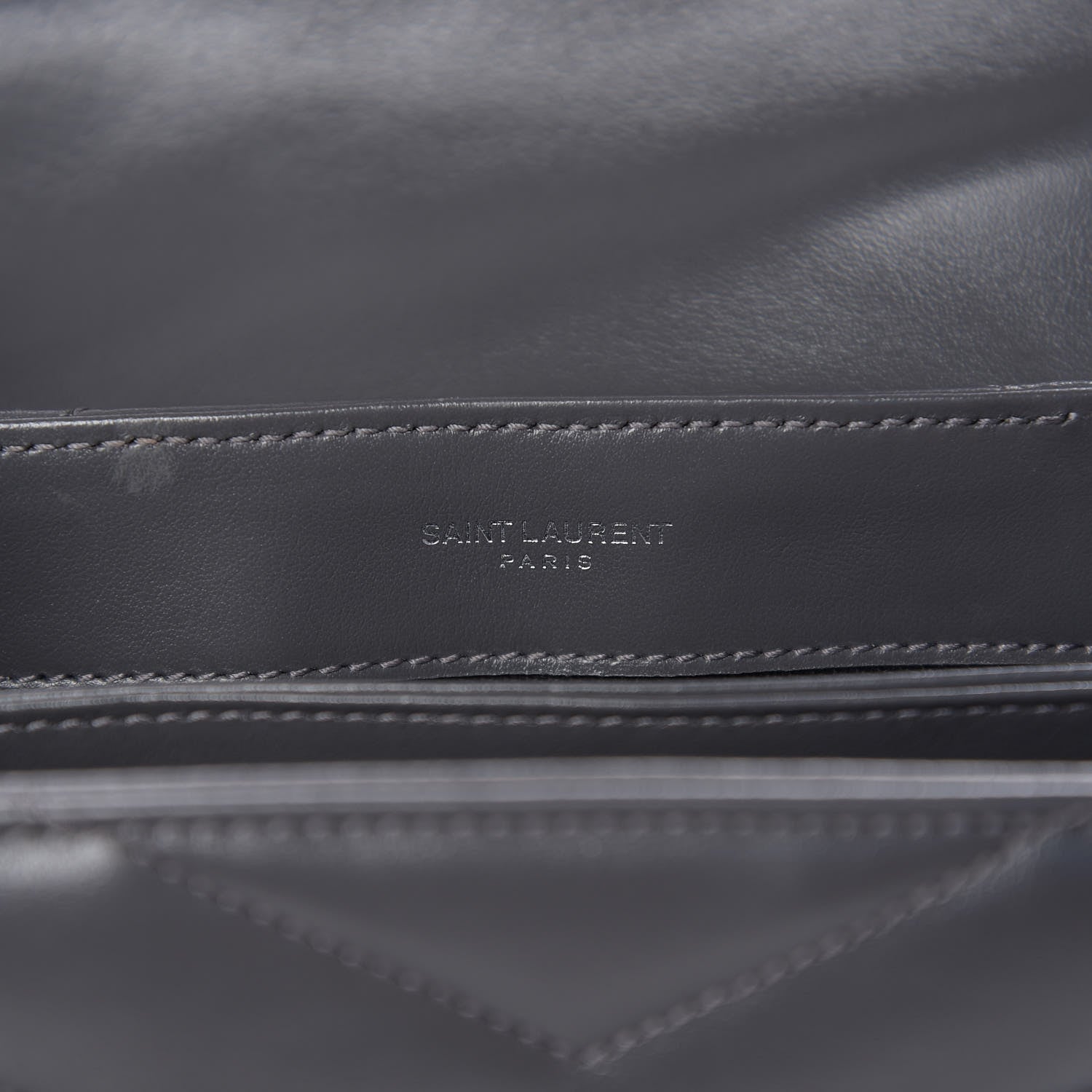 Saint Laurent Calfskin Y Quilted Monogram Toy Loulou Crossbody Bag Asphalt 5 of 11
