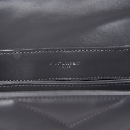 Saint Laurent Calfskin Y Quilted Monogram Toy Loulou Crossbody Bag Asphalt 5 of 11