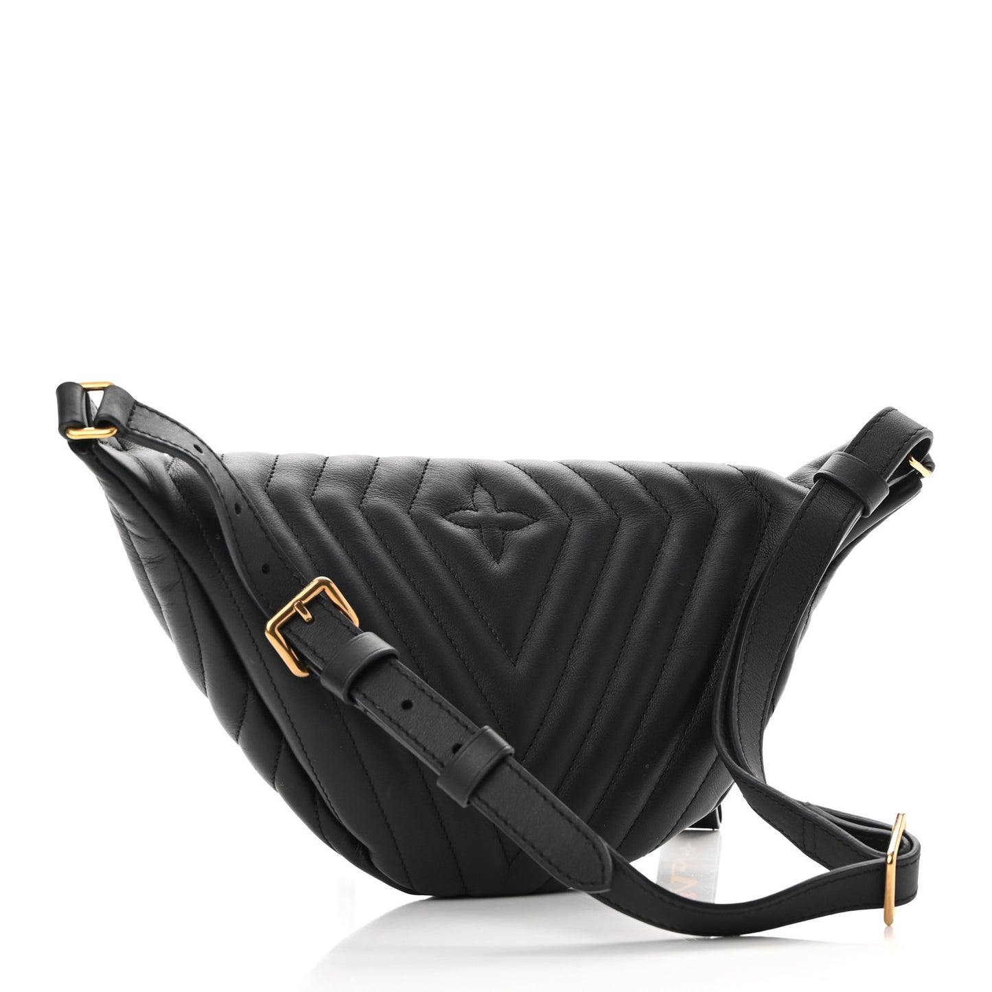 Calfskin Quilted New Wave Bumbag Black