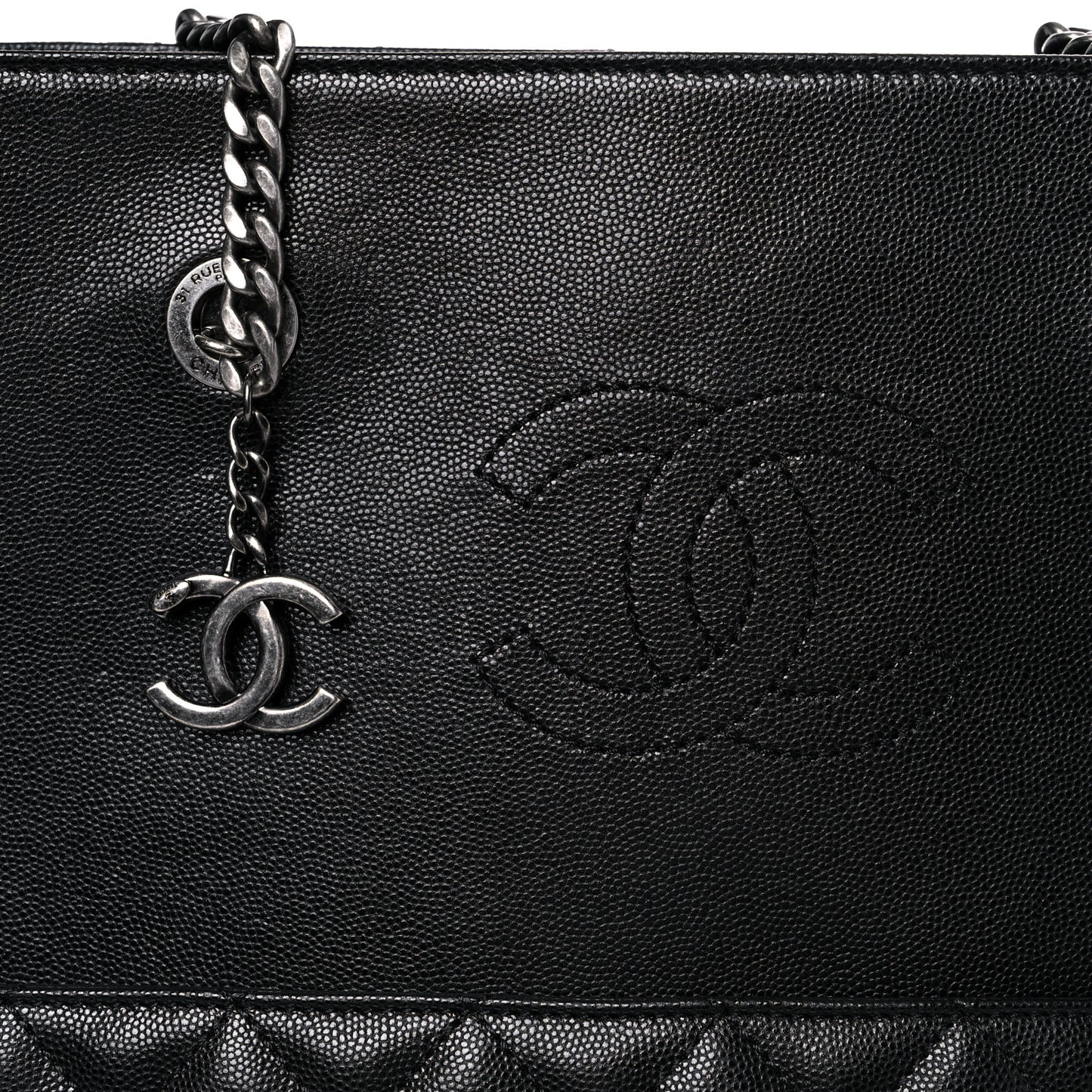 Caviar Quilted Urban Delight Tote Black