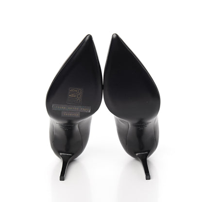 Saint Laurent Calfskin Classic Paris 80 Skinny Pumps 35 Black 5 of 9