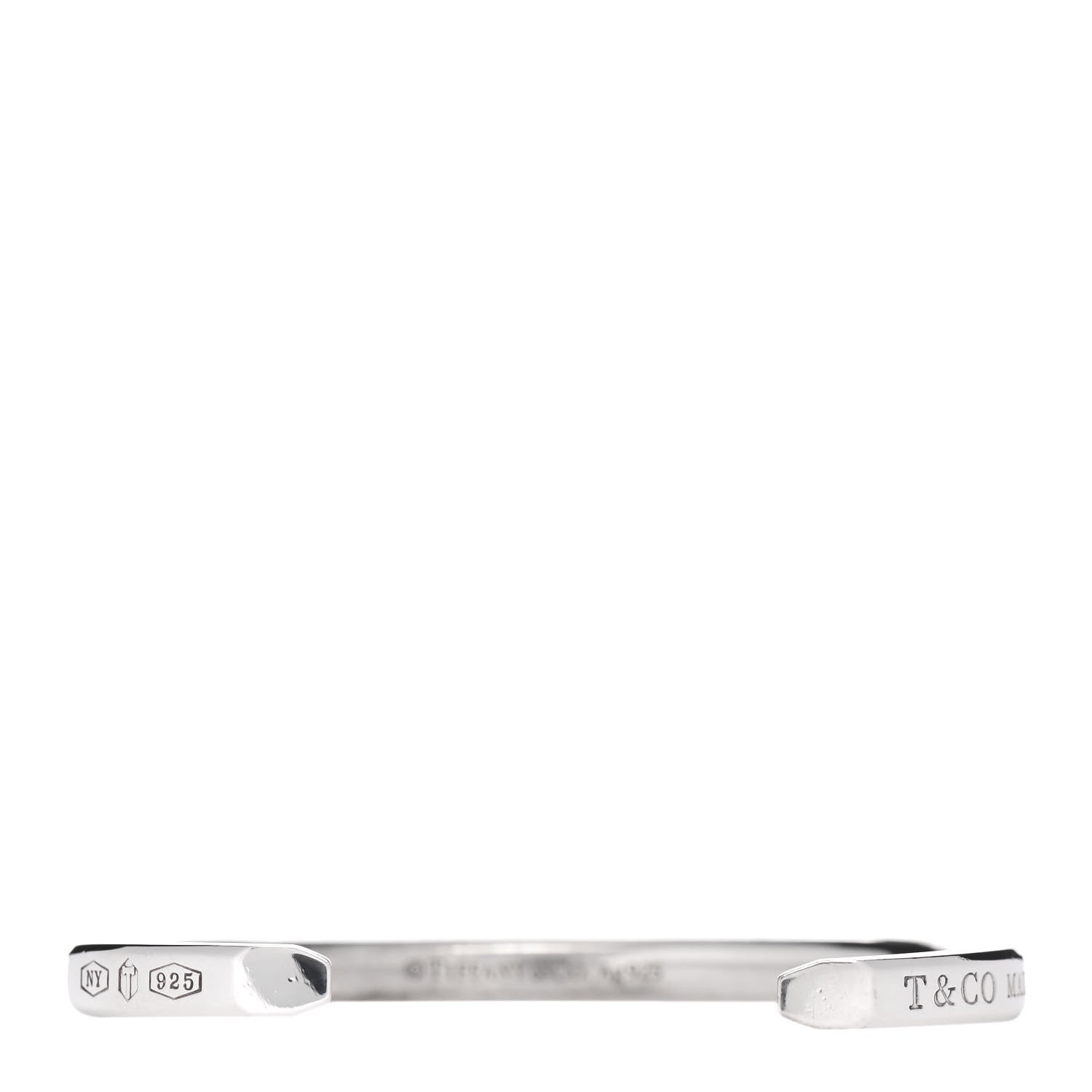 Tiffany Sterling Silver Narrow Makers Cuff Bracelet 3 of 4