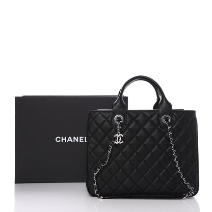 Chanel Caviar Quilted Urban Companion Top Handle Shopping Tote Black 9 of 9