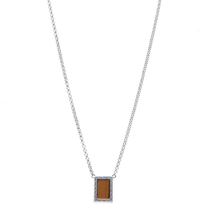John Hardy Sterling Silver Tiger's Eye Black Onyx Classic Chain Necklace 1 of 9