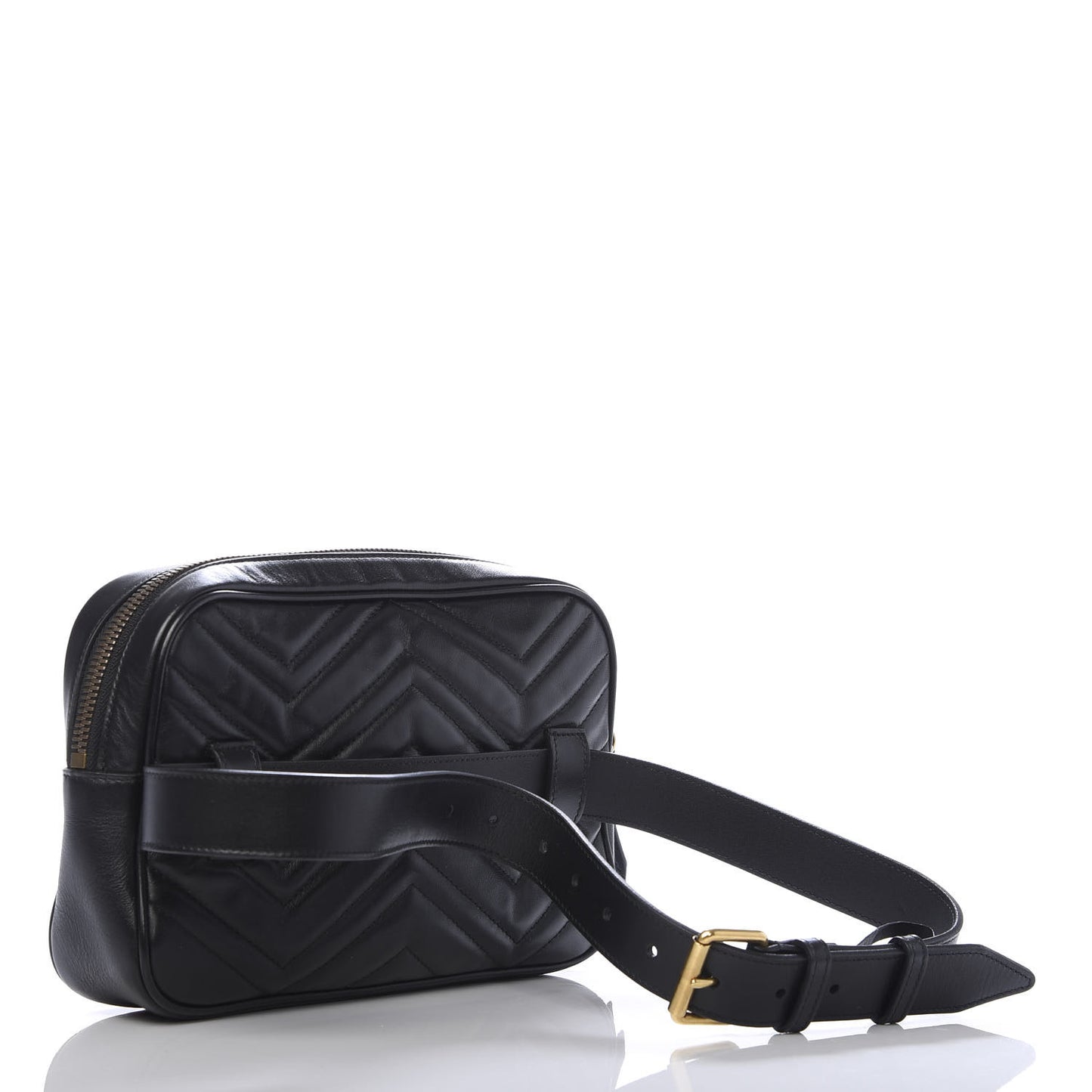 Calfskin Matelasse Mens GG Marmont Belt Bag 90 36 Black
