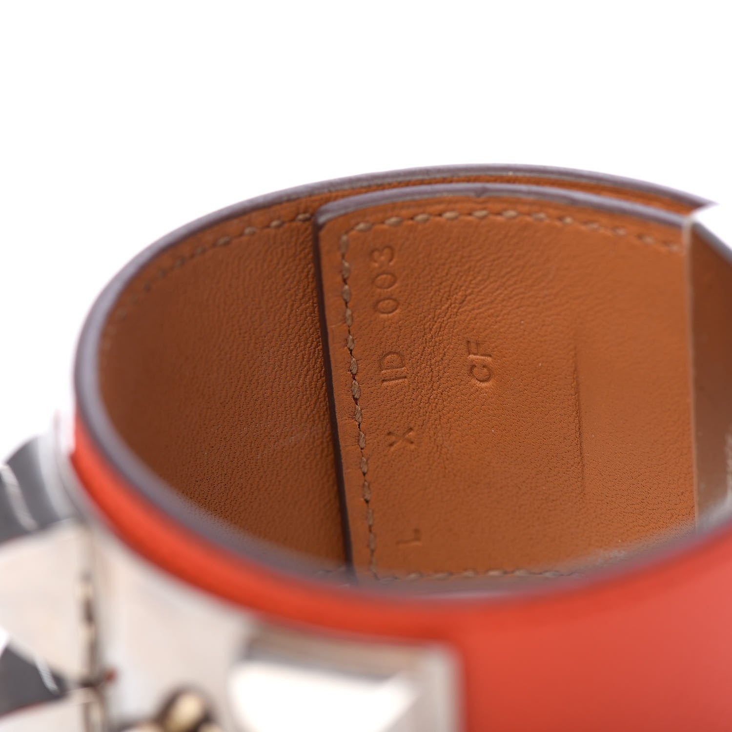 Hermes Epsom Collier de Chien CDC L Bracelet Orange Poppy 6 of 7
