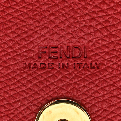 Fendi Nappa FF 1974 Embossed Zip Pouch Wallet Fragola 6 of 12