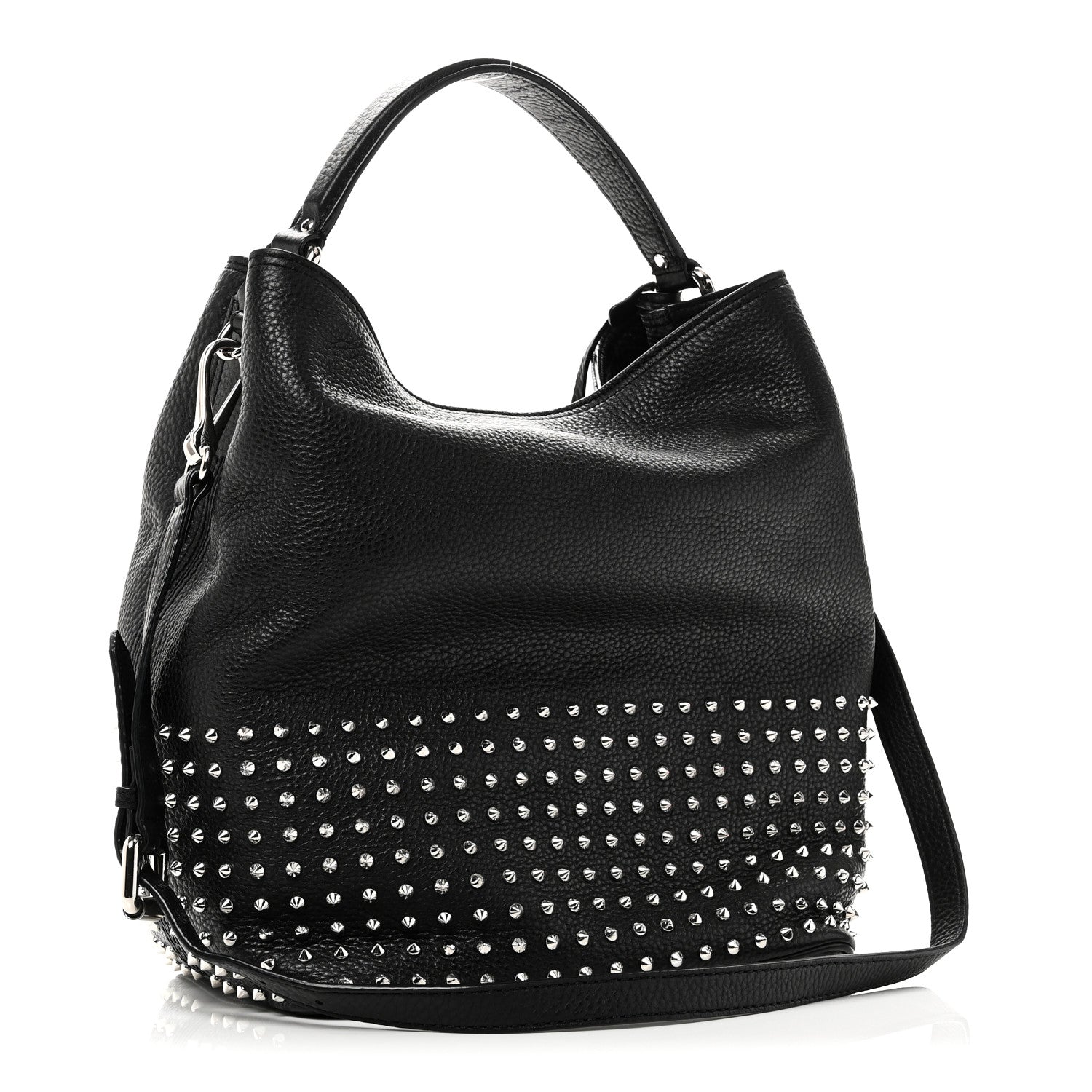 Burberry Calfskin Studded Medium Susanna Hobo Black 3 of 9