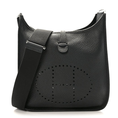 Hermes Taurillon Clemence Evelyne III PM Black 1 of 9