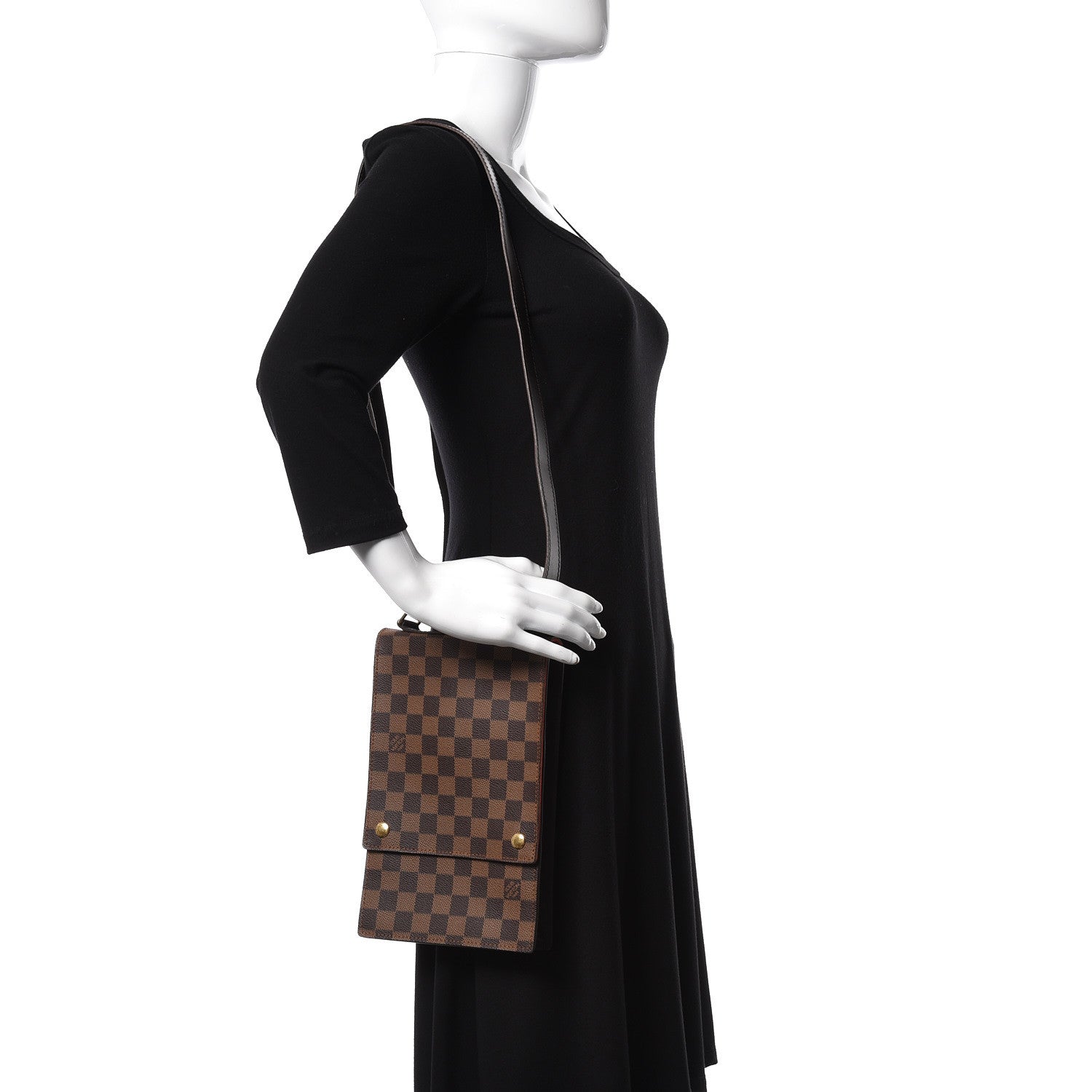 Louis Vuitton Damier Ebene Portobello Travel Shoulder Bag 2 of 8