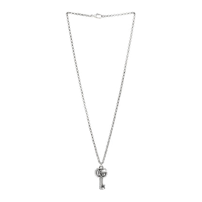 Gucci Sterling Silver Double G Key Pendant Necklace 3 of 5