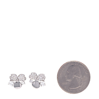 Tiffany Platinum Diamond Paper Flowers Cluster Earrings 2 of 6