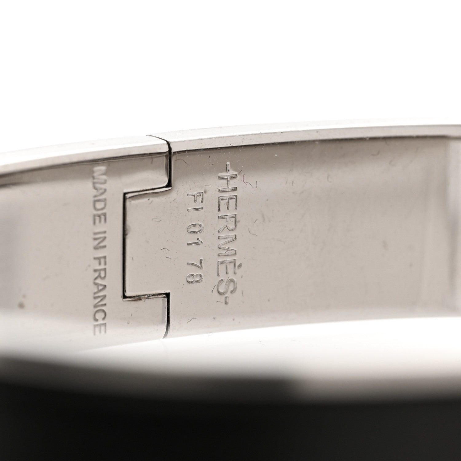 Hermes Matte Enamel Narrow Clic Clac HH Bracelet GM Black 5 of 6