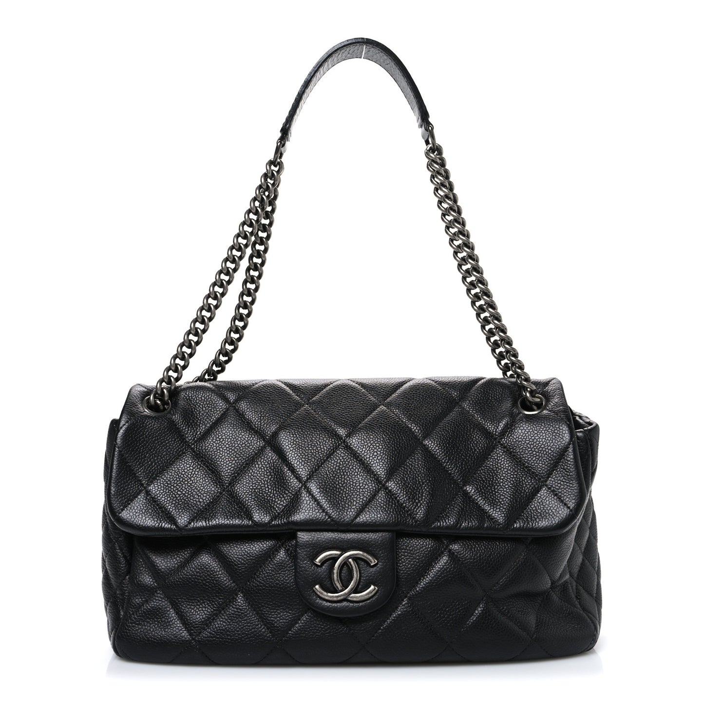 Caviar Quilted Coco Casual Flap Black