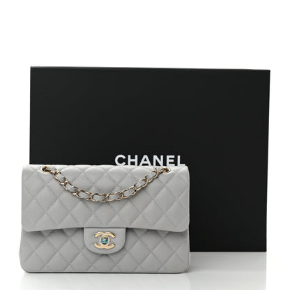 Chanel Caviar Quilted Small Double Flap Grey 11 of 11