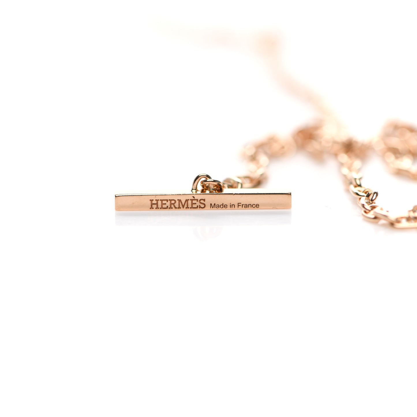 18K Rose Gold Black Ceramic GM Chaine D'Ancre Verso Pendant Necklace