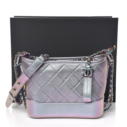 Chanel Iridescent Lambskin Calfskin Quilted Small Gabrielle Hobo Light Purple 11 of 11