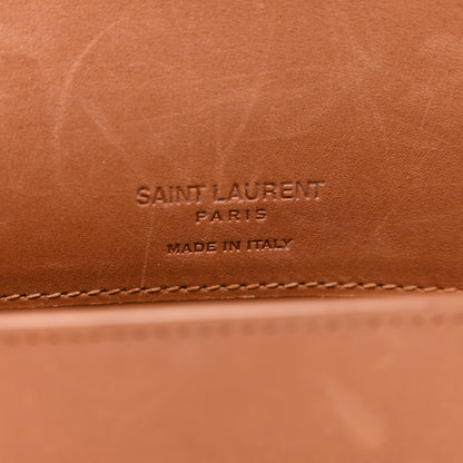 Saint Laurent Shearling Monogram Phone Holder Crossbody Brown 6 of 11