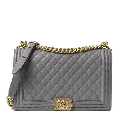 Chanel Caviar Quilted New Medium Boy Flap Grey 1 of 9