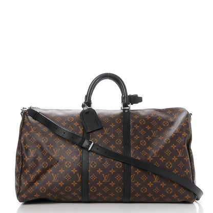 Louis Vuitton Monogram Macassar Keepall Bandouliere 55 1 of 7