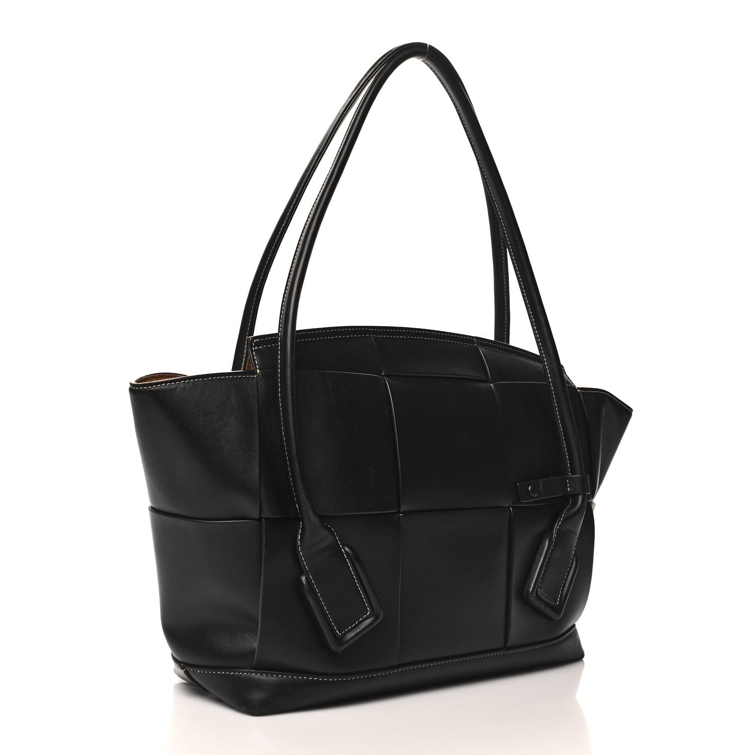Bottega Veneta French Calfskin Maxi Intrecciato Small Arco Black 3 of 12