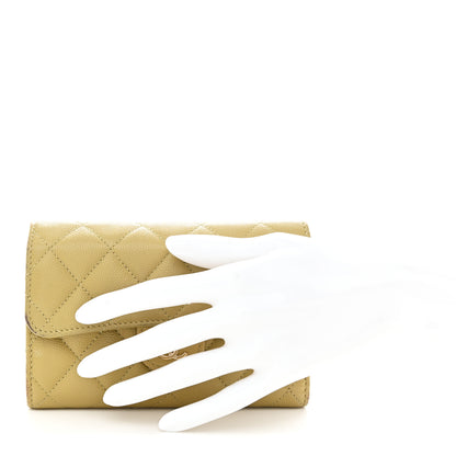 Chanel Caviar Quilted Medium Flap Wallet Beige 2 of 9