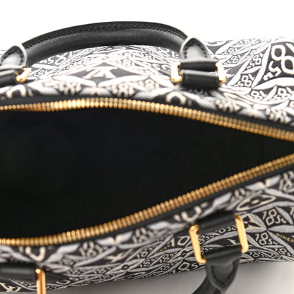 Louis Vuitton Jacquard Since 1854 Speedy Bandouliere 25 Grey 5 of 9