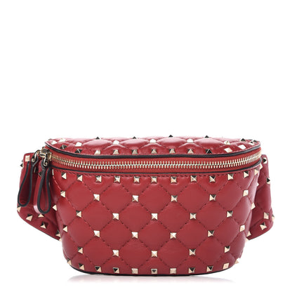 Valentino Garavani Nappa Rockstud Spike Belt Bag 95 Rosso Valentino 1 of 9