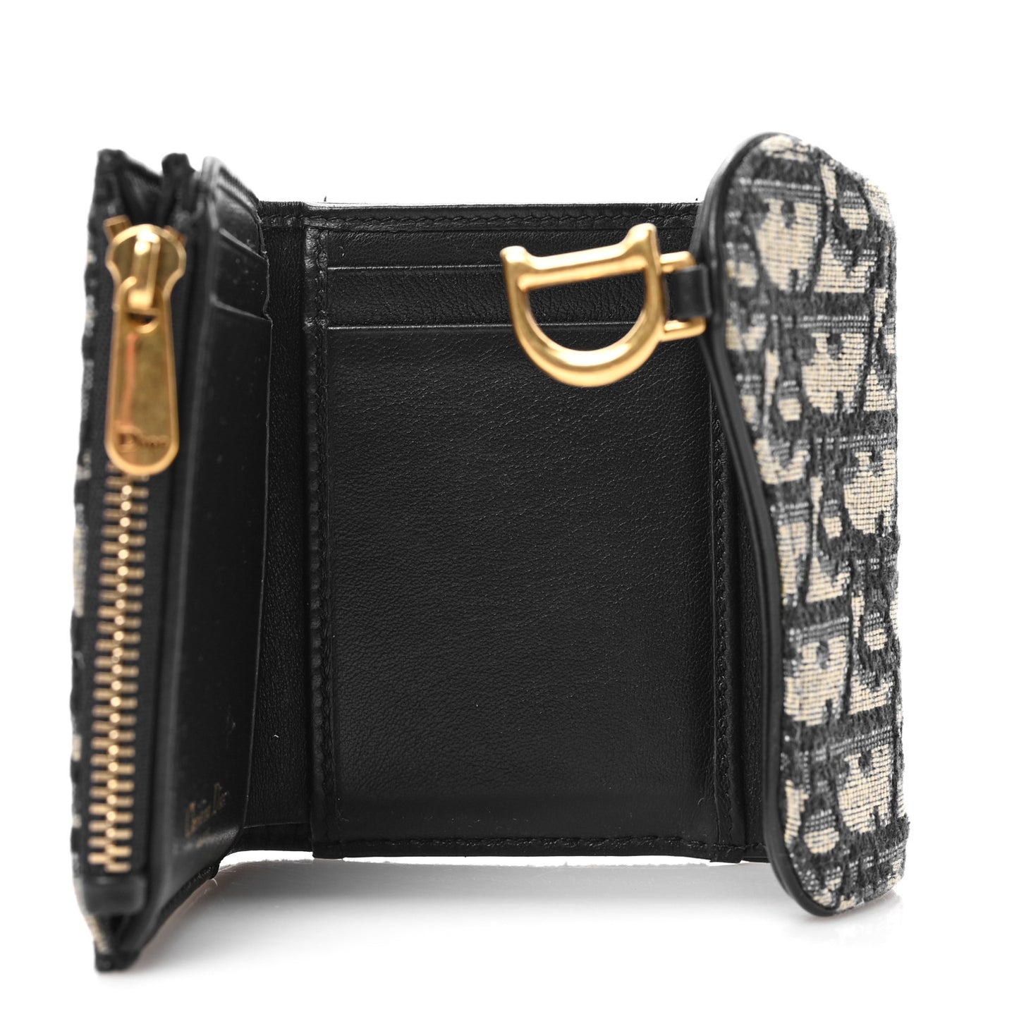 Oblique Saddle Lotus Wallet Blue