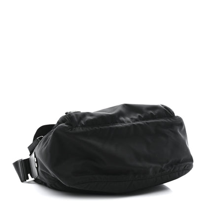 Prada Re-Nylon Vela Saffiano Pocket Double Buckle Messenger Shoulder Bag Black 4 of 10