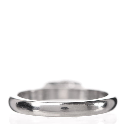Tiffany Platinum Diamond Heart Charm Ring 56 7.75 3 of 5