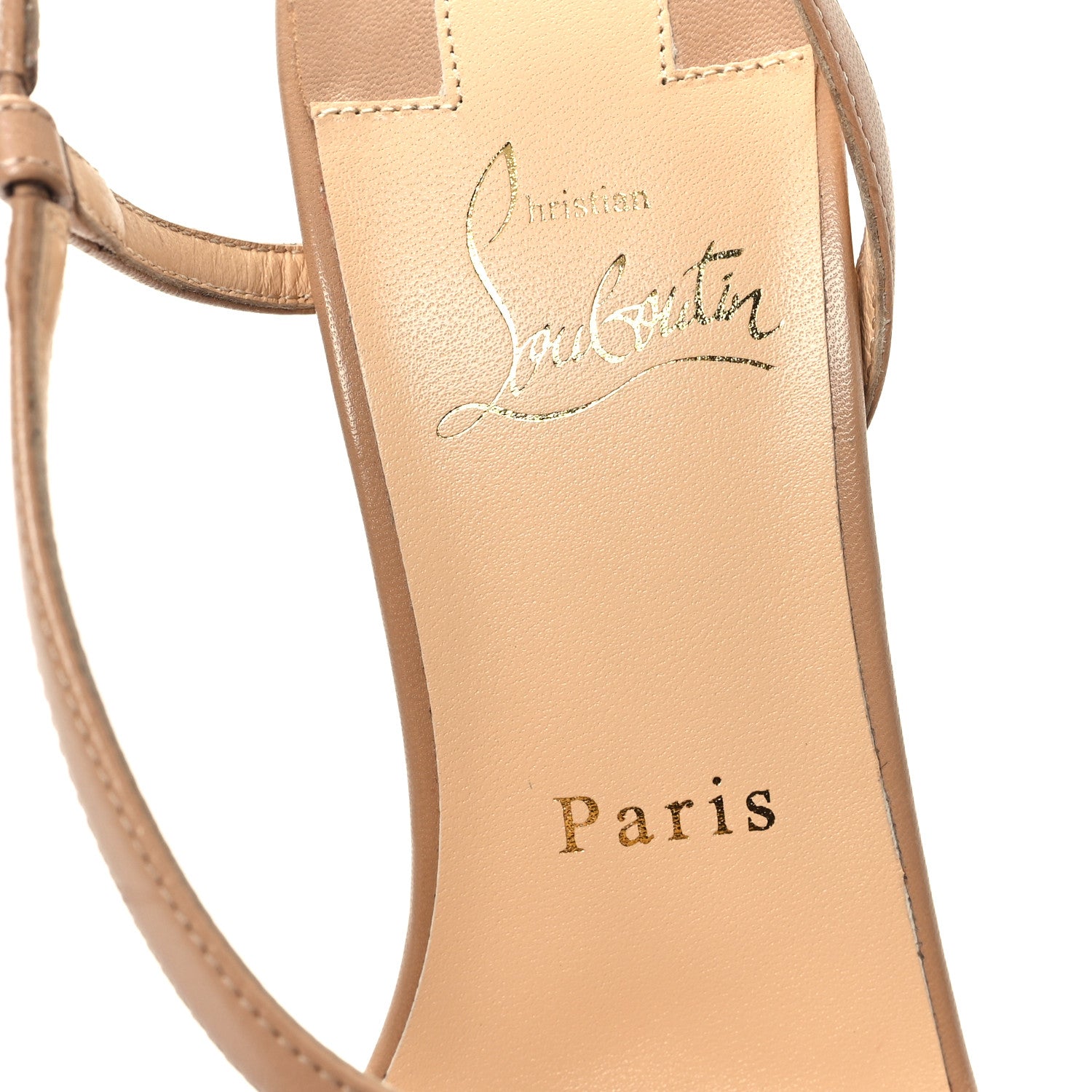 Christian Louboutin Nappa Rosalie 100 Sandals 38.5 Nude 7 of 8