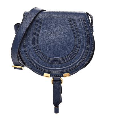 Chloe Calfskin Mini Marcie Round Crossbody Bag Royal Navy 1 of 12
